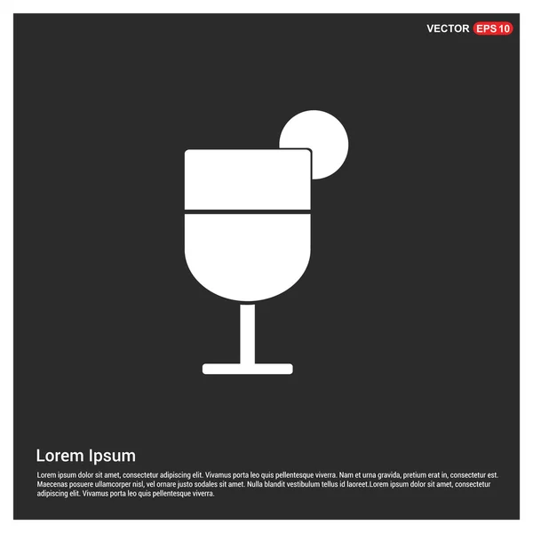 Alcohol cocktail pictogram — Stockvector