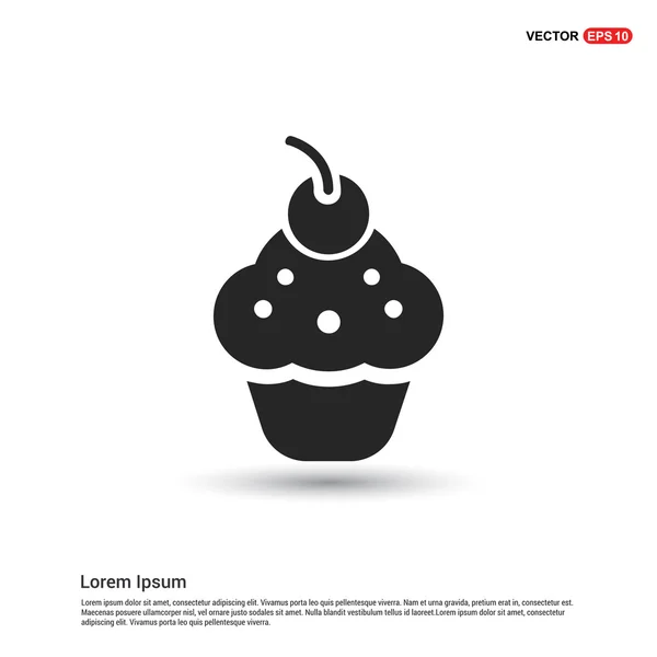 Sweet cupcake icon — Stock Vector