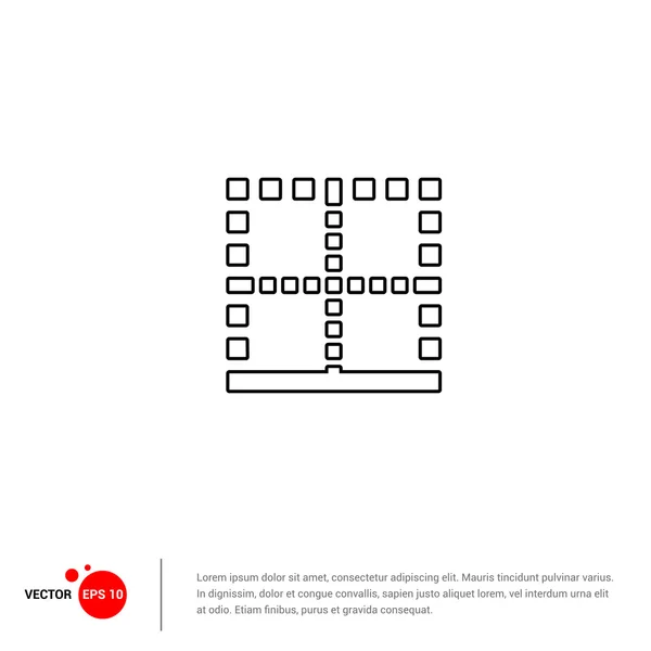 Silueta icono del edificio . — Archivo Imágenes Vectoriales