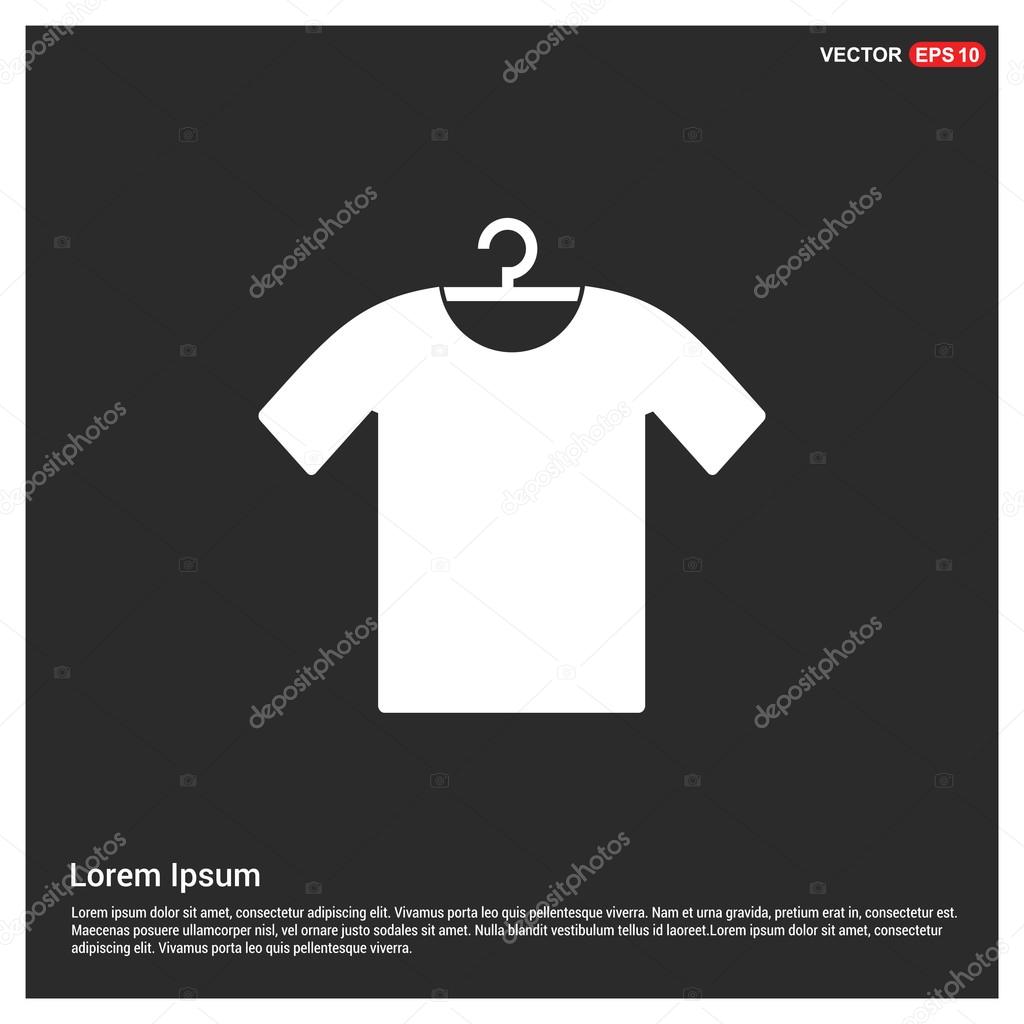 Cotton t-shirt on hanger icon. vector illustration