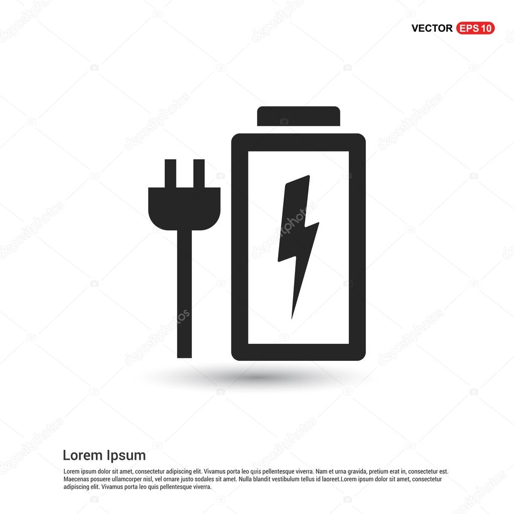 Charging battery icon. vector illustration