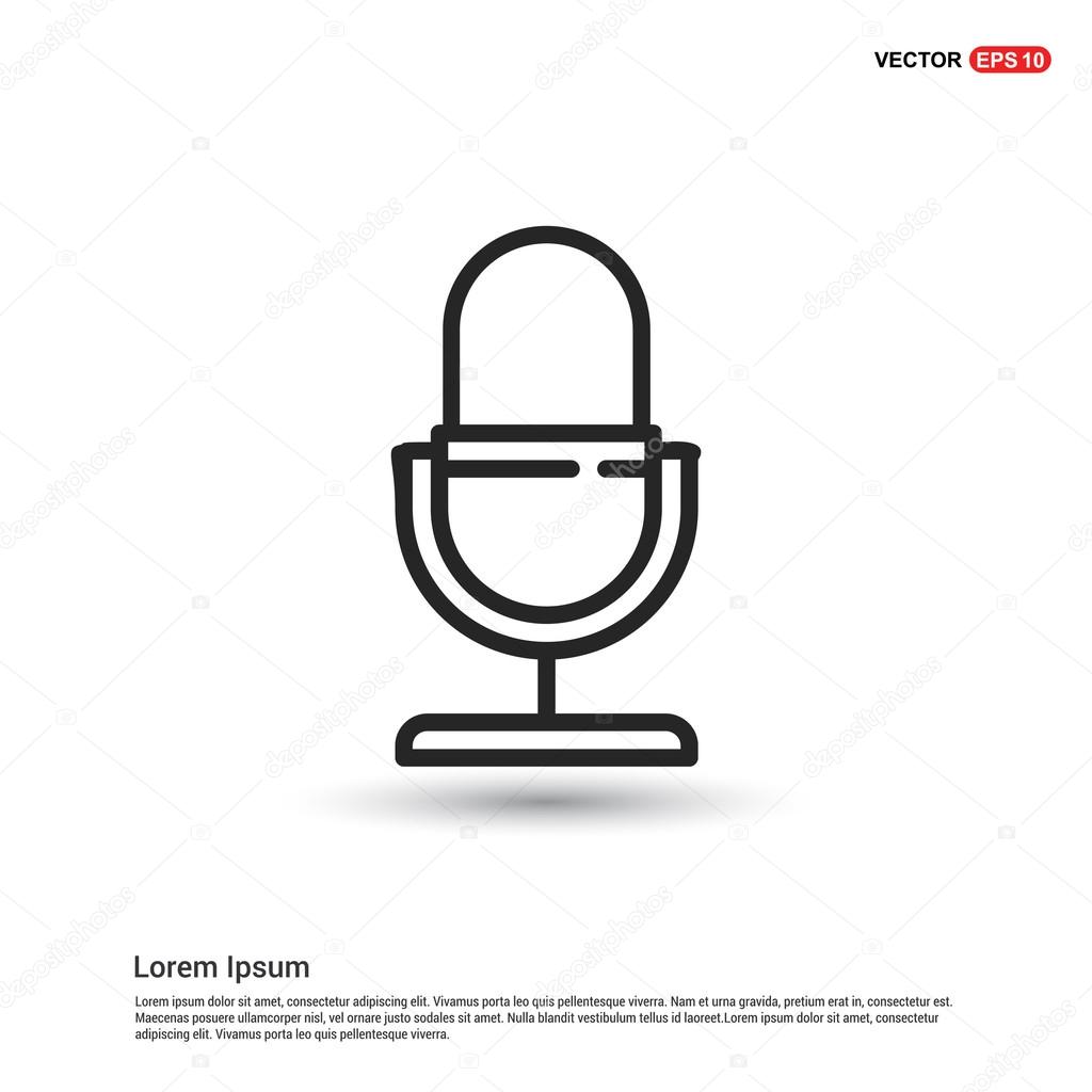 Pictogram microphone icon. Vector illustration for web site, mobile application