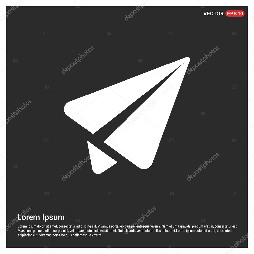 Paper airplane icon. vector illustration
