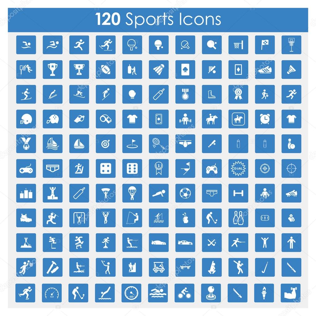 Set of sports icons, vector illustration