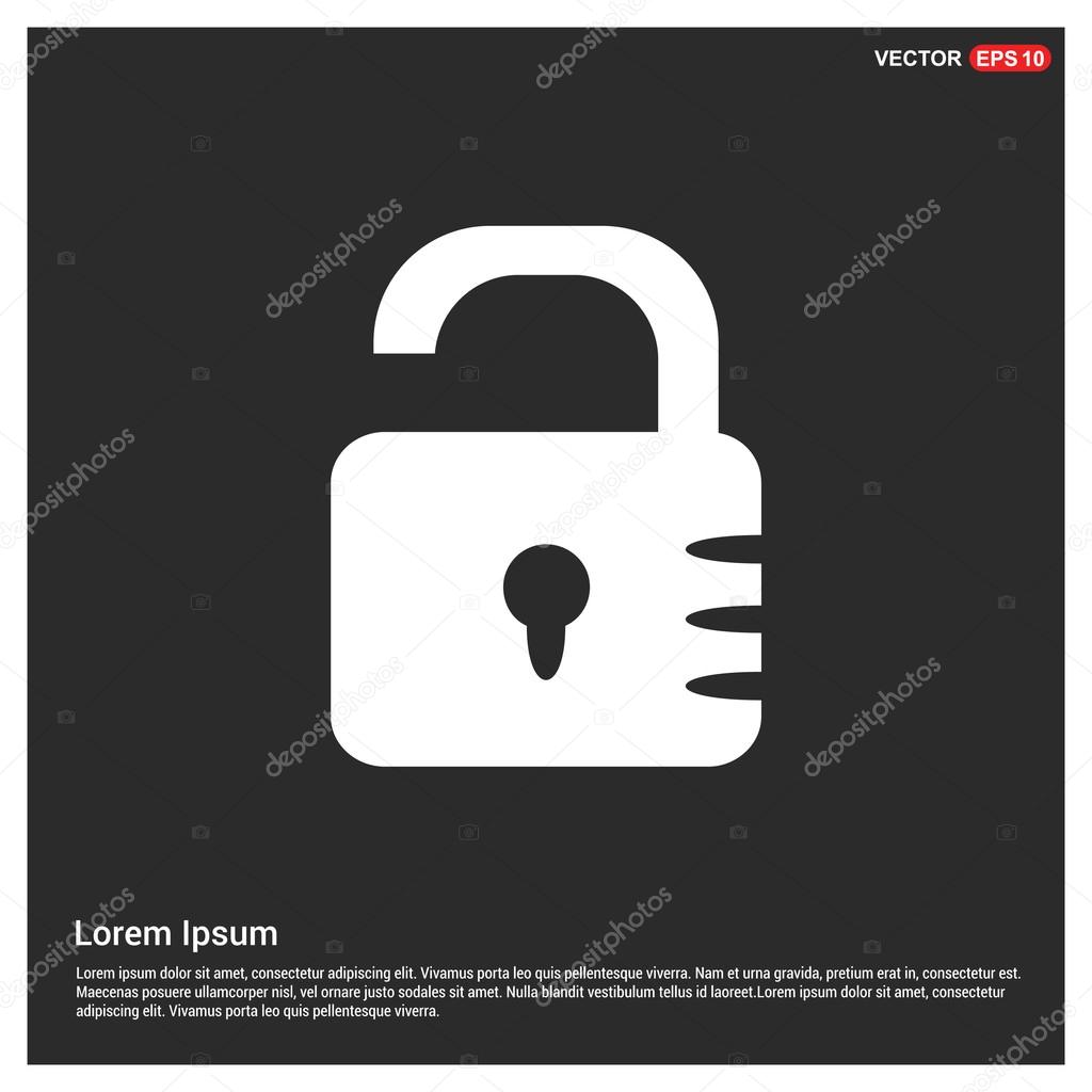 Web lock icon. Vector Illustration