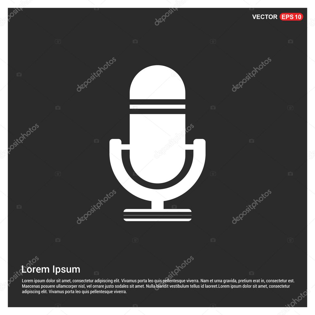 Pictogram microphone icon. Vector illustration for web site, mobile application