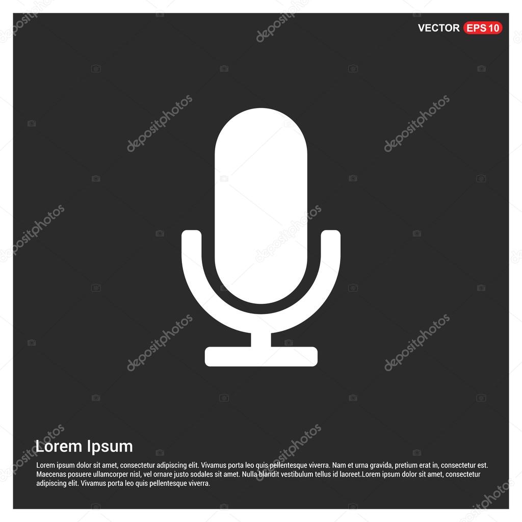 Pictogram microphone icon. Vector illustration for web site, mobile application