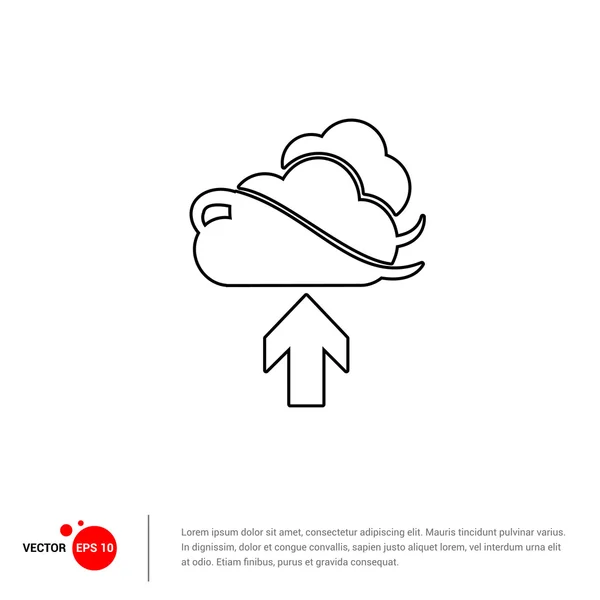 Zum Cloud-Symbol hochladen — Stockvektor