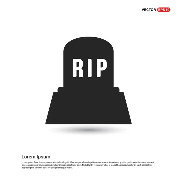 Halloween Rip sír kő ikon. — Stock Vector