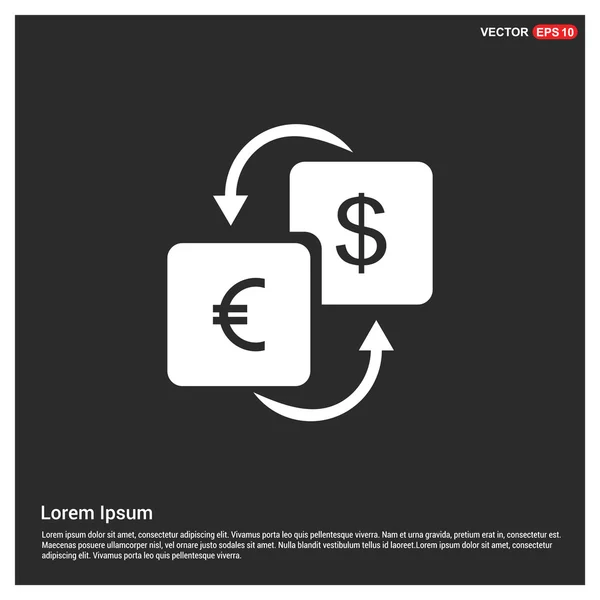 Valuta conversie pictogram — Stockvector