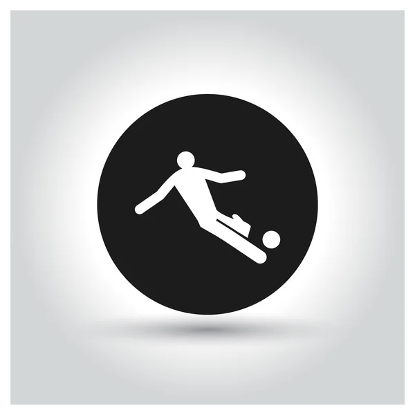 Futbol oyuncu simgesi — Stok Vektör