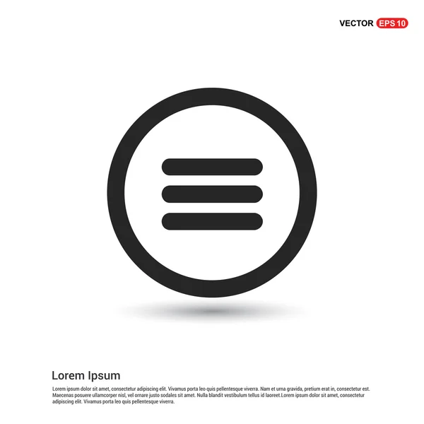 Icono del menú web — Vector de stock