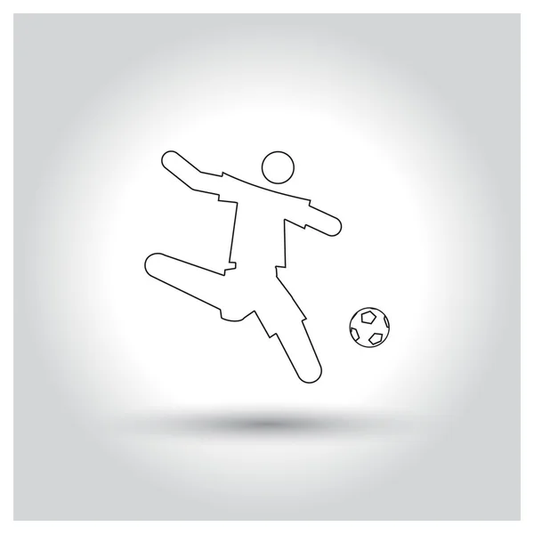 Icono jugador de fútbol — Vector de stock