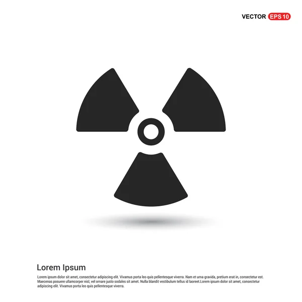 Radioaktywne Uwaga ikona — Wektor stockowy