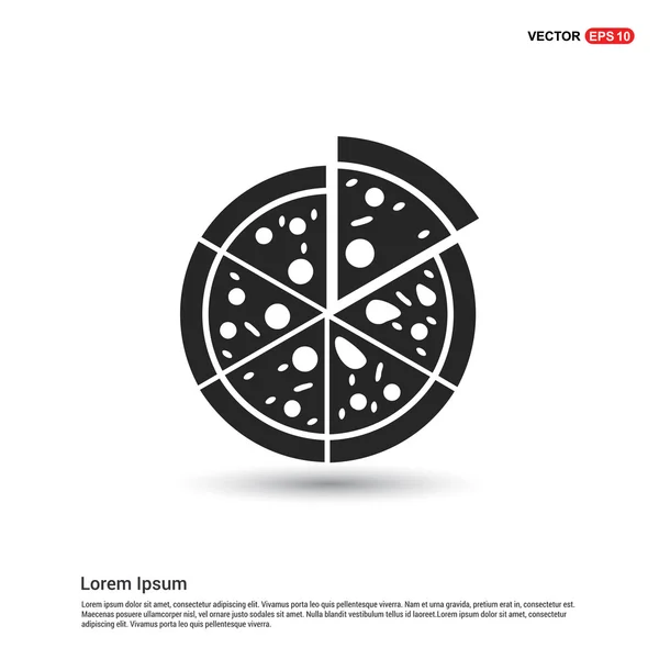 Classica icona della pizza — Vettoriale Stock