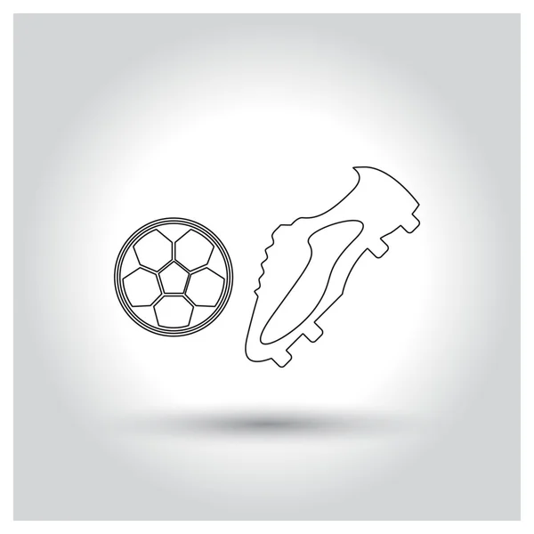 Futbol topu ve önyükleme simgesi — Stok Vektör