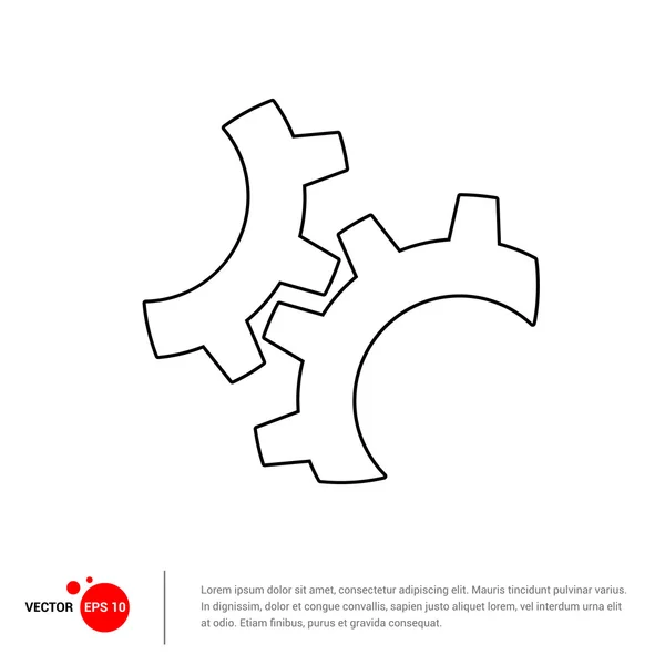 Tandwielpictogram — Stockvector