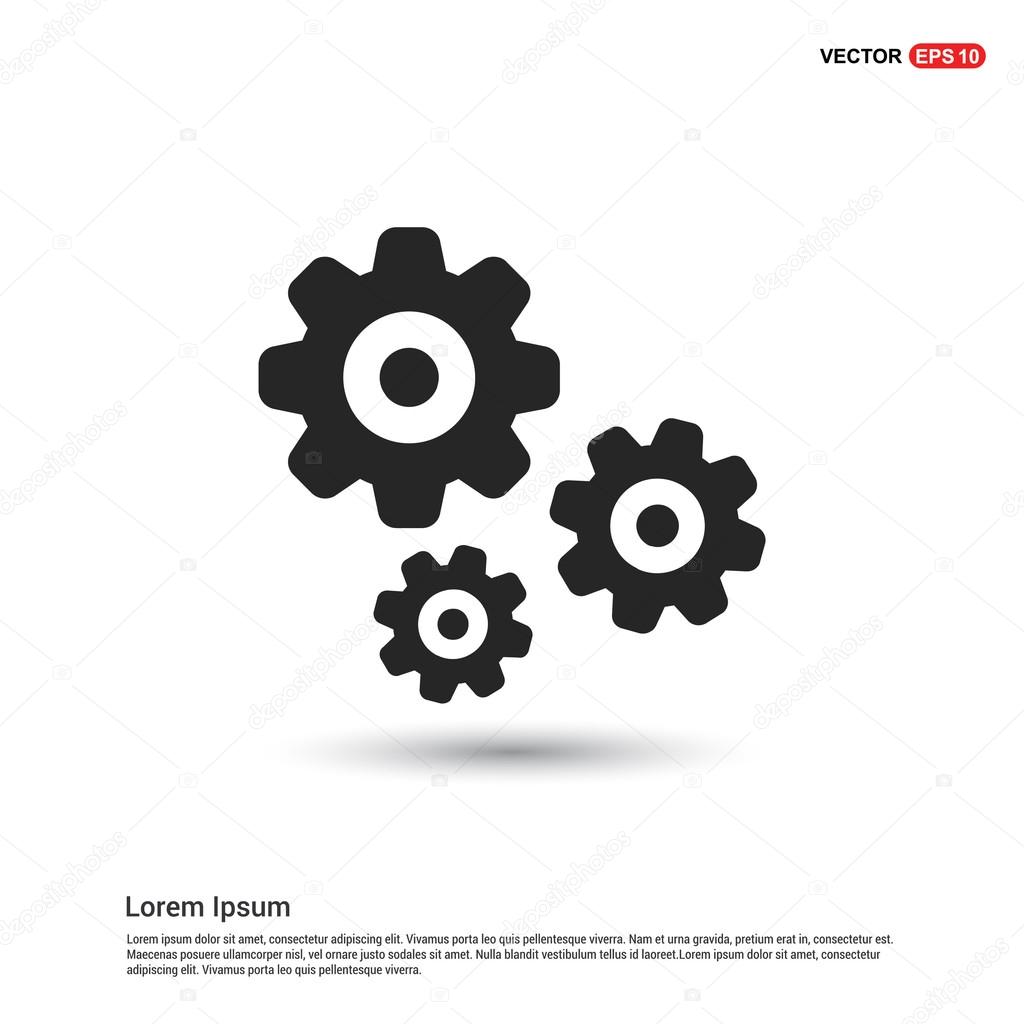 Gear wheels icon. vector illustration