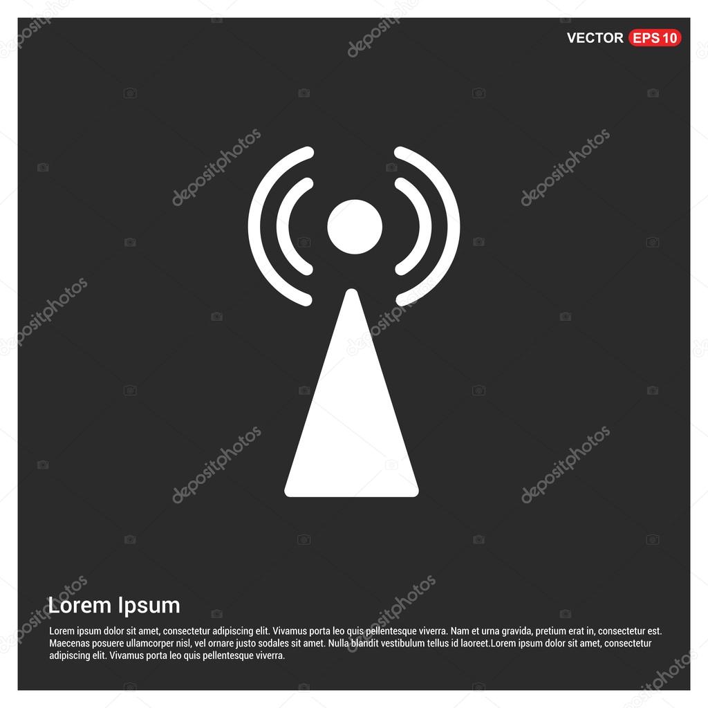 Wifi signal antenna icon. vector illustration
