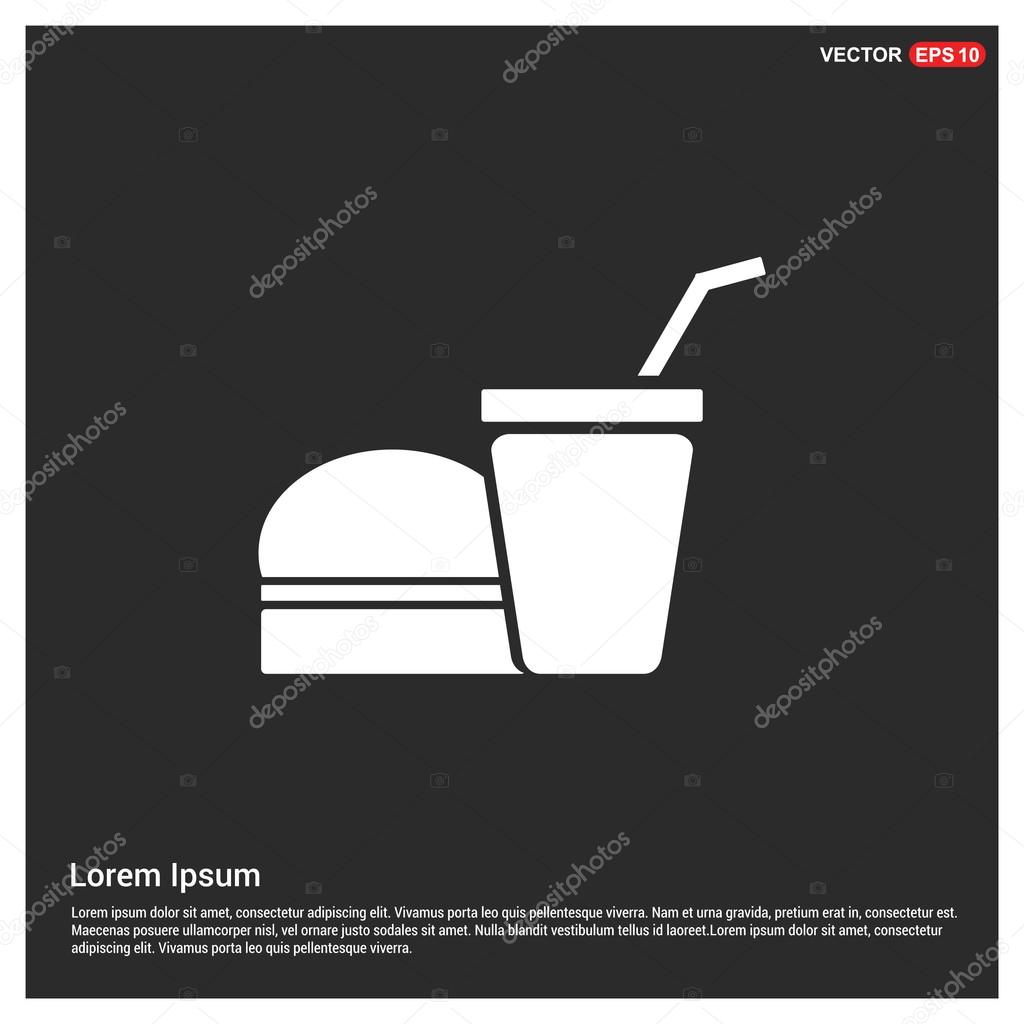 fast food burger and drink icon