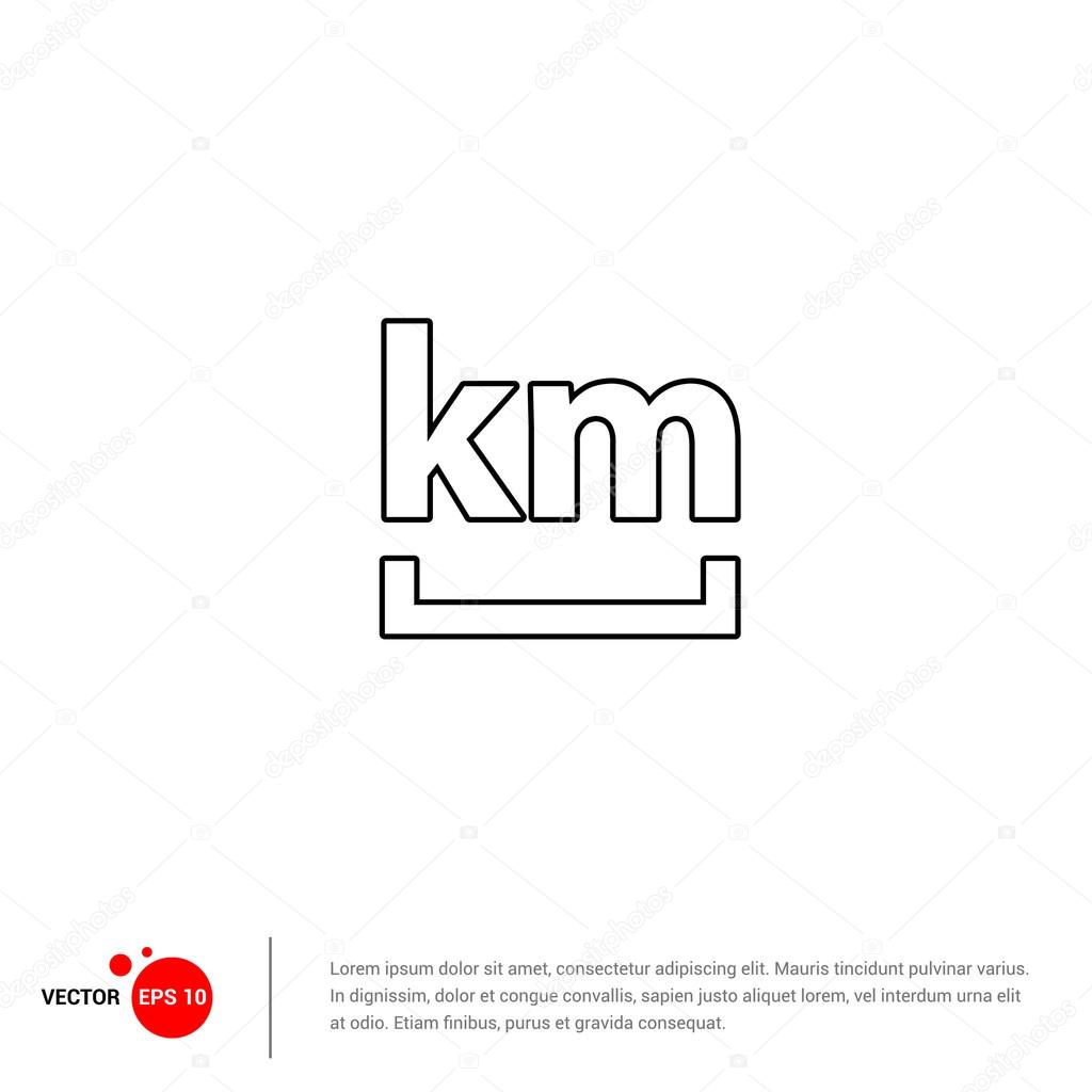 km symbol icon — Stock Vector © ibrandify 95911374