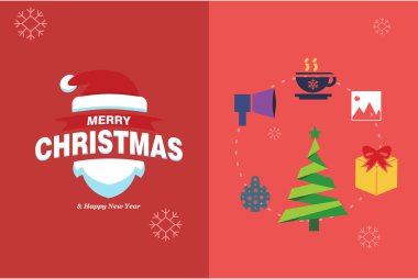 Neşeli Noel yatay kart