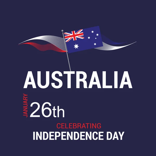 Día de la Independencia Australiana — Vector de stock