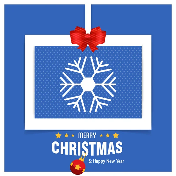 Christmas snowflake card — Stock Vector