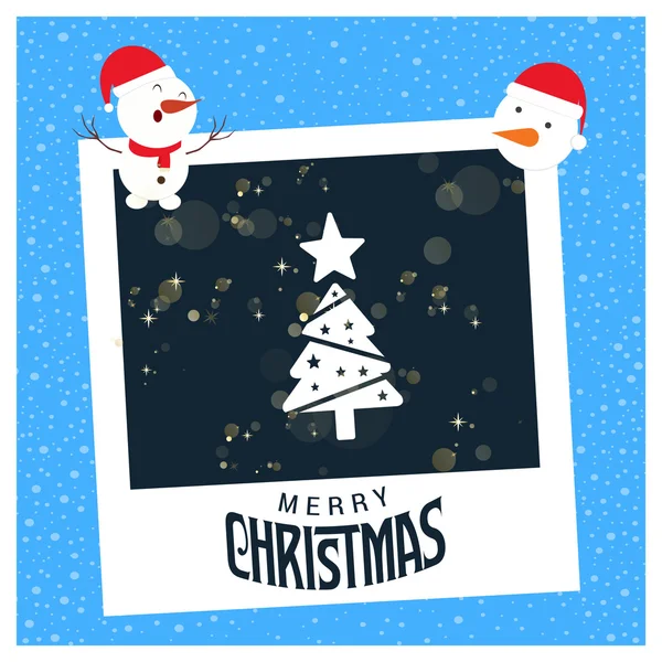 Merry Christmas card with fir tree — Stock Vector