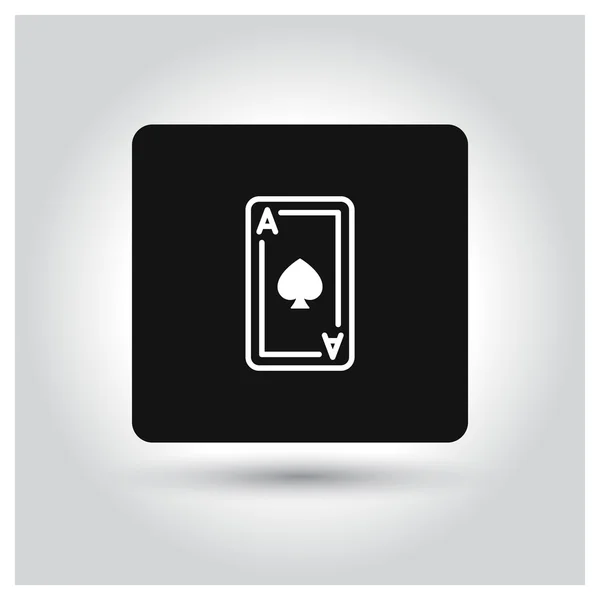 Ícone de cartão de jogar — Vetor de Stock