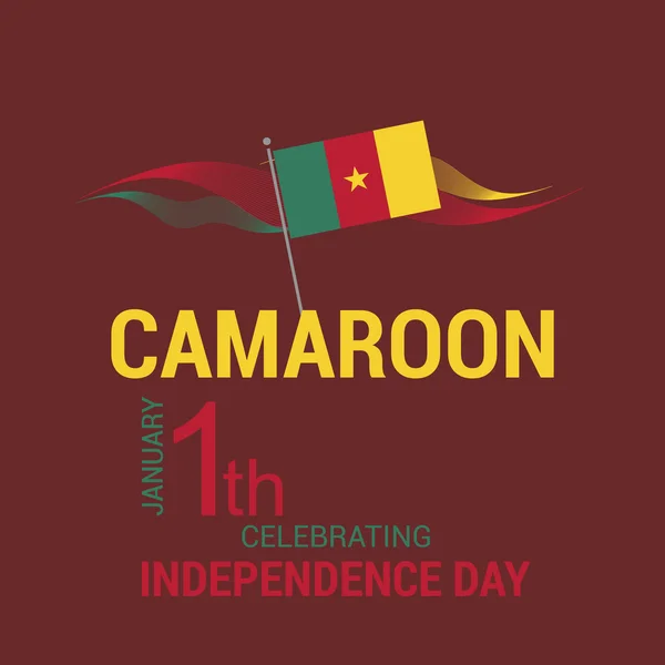 Feliz día de la independencia de Camerún — Archivo Imágenes Vectoriales