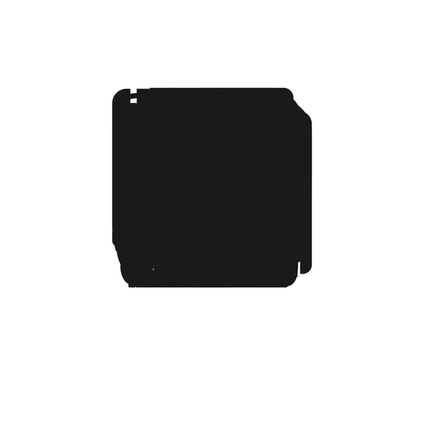 Cuadrado negro simple — Vector de stock