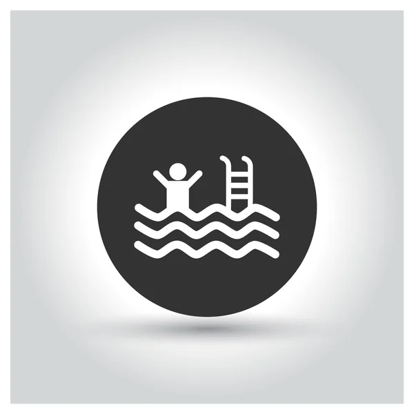Kinderen zwembad pictogram — Stockvector