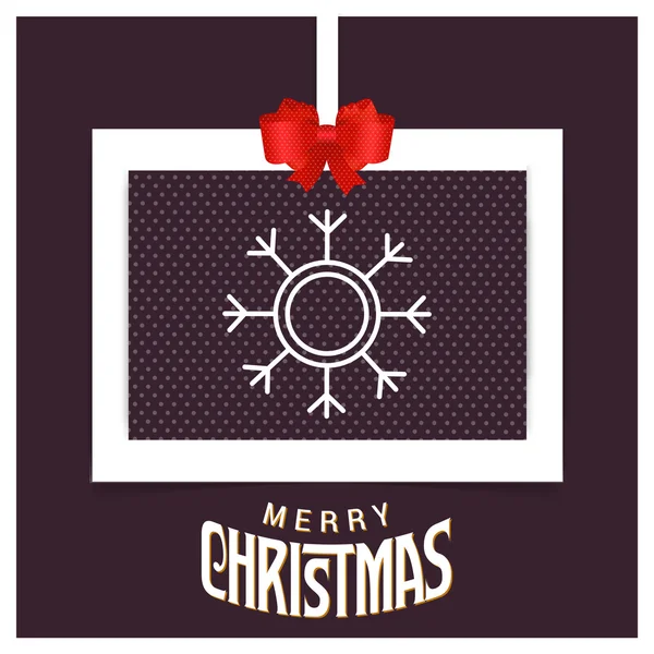スノーフレークのクリスマス カード — ストックベクタ