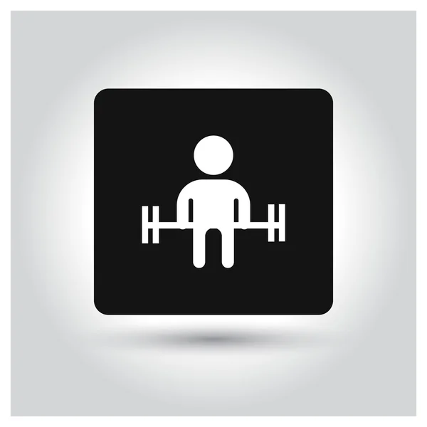 Man with weight barbell icon — Stock Vector