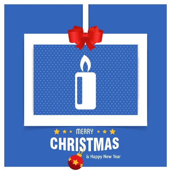 Creative Merry christmas candle — Stock Vector