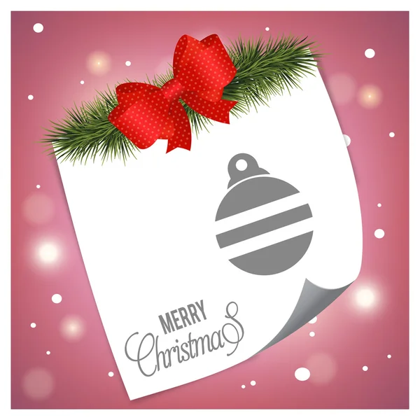 Christmas ball - Greeting card. — Stock Vector