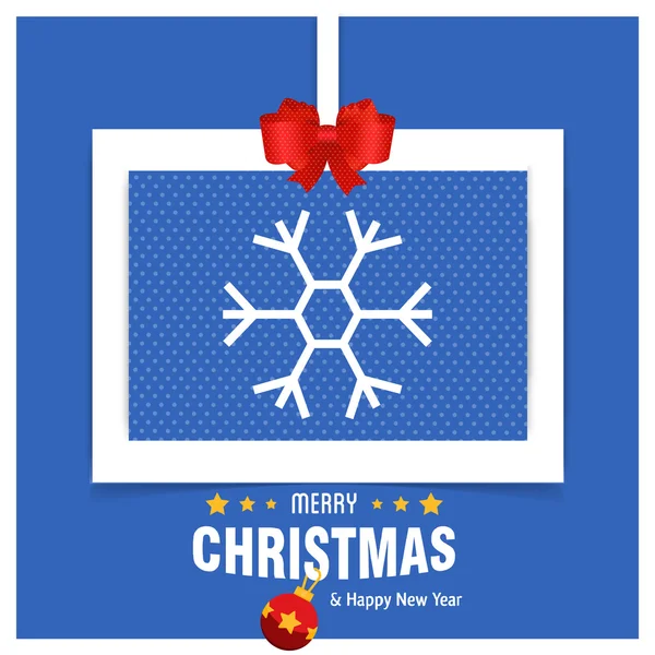 Christmas snowflake card — Stock Vector