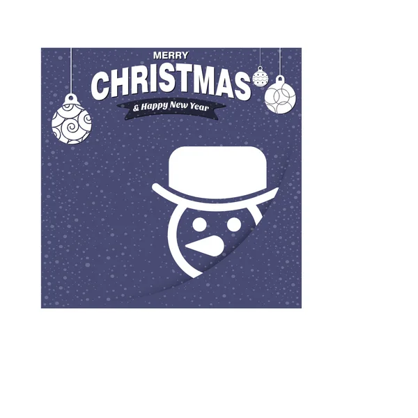 Joyeux Noël carte avec bonhomme de neige — Image vectorielle