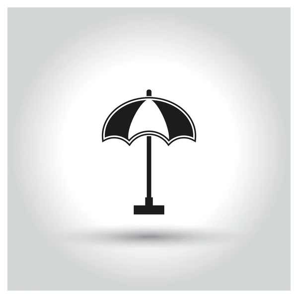 Ikona deštníku na pláži — Stockový vektor