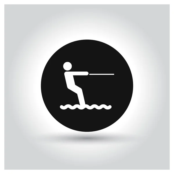 Icono de esquí acuático — Archivo Imágenes Vectoriales