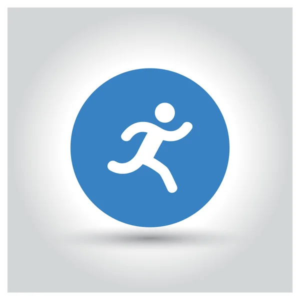 Correr icono atleta — Vector de stock