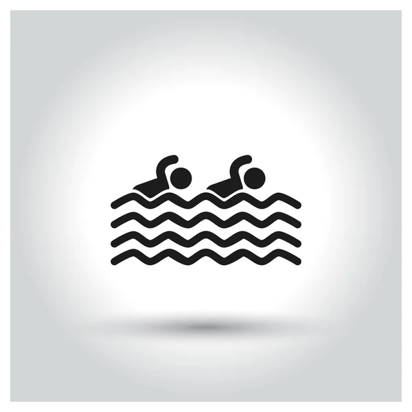 Familie zwembad pictogram — Stockvector