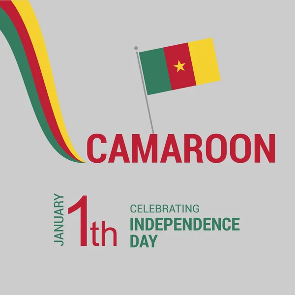 Dia da independência dos Camarões — Vetor de Stock