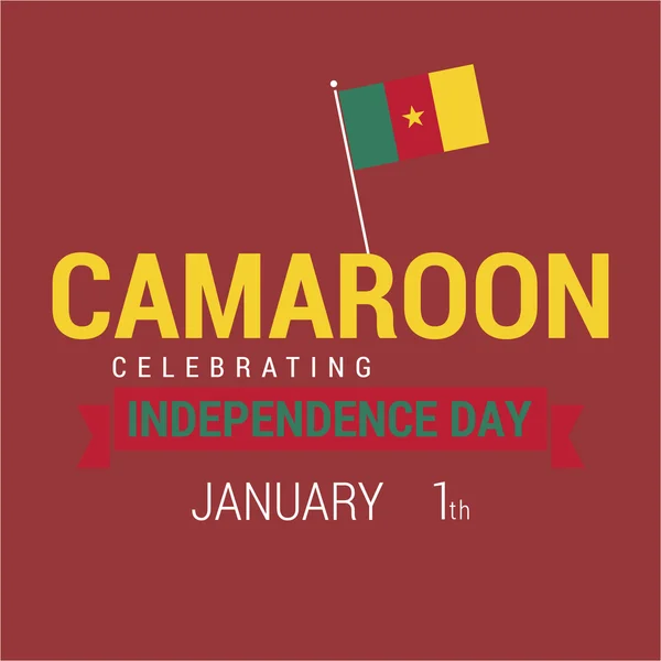 Jour de l'indépendance Cameroun — Image vectorielle