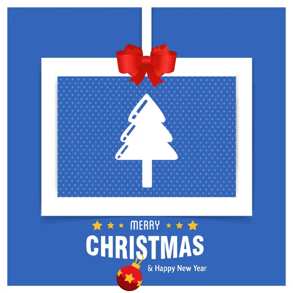 Merry Christmas card with fir tree — Stock Vector