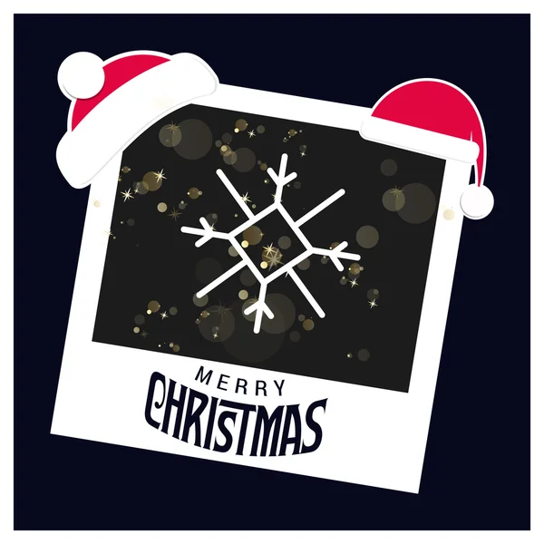 Merry Christmas Greetings Card Design — Stock Vector