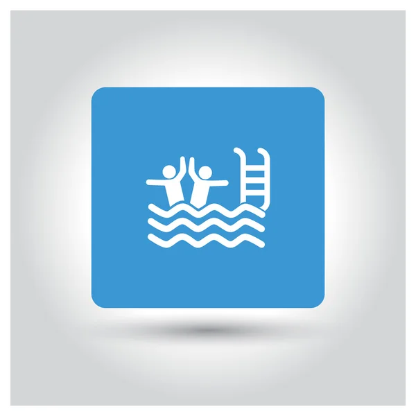 Icône de la piscine familiale — Image vectorielle