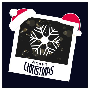 Neşeli Noel tebrik kartı tasarımı