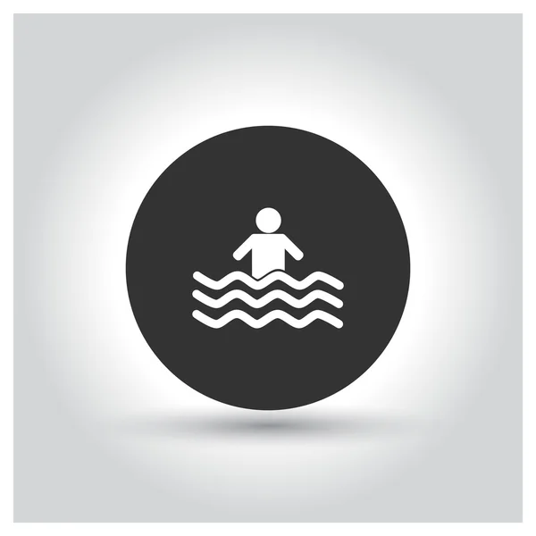 Enfants piscine icône — Image vectorielle